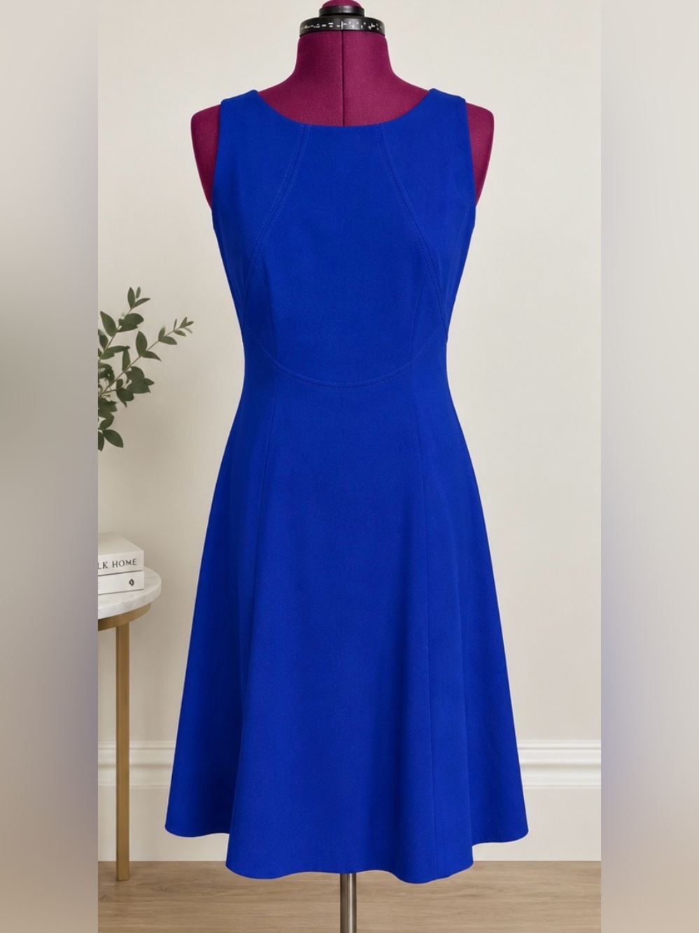 Tahari Royal Blue Women's Fit-and-Flare Dress